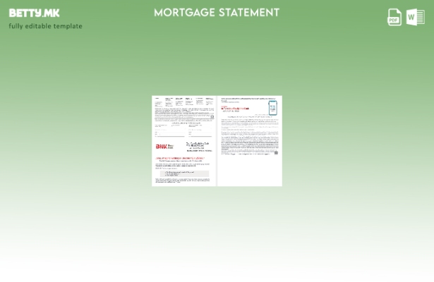 модерен стил на јужнокорејски BNK банкарски извештај за хипотека во шаблон за  1